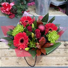 Festive Red Hand-Tied