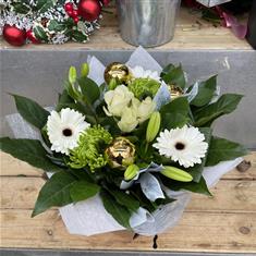 Festive White Hand-Tied